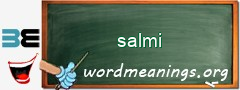 WordMeaning blackboard for salmi